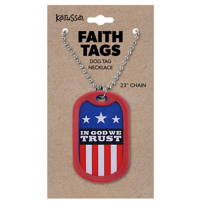 Faith Gear Dogtag Necklace In God We Trust