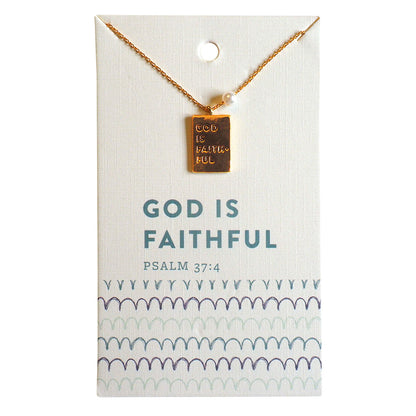 grace & truth God Is Faithful Keepsake Necklace