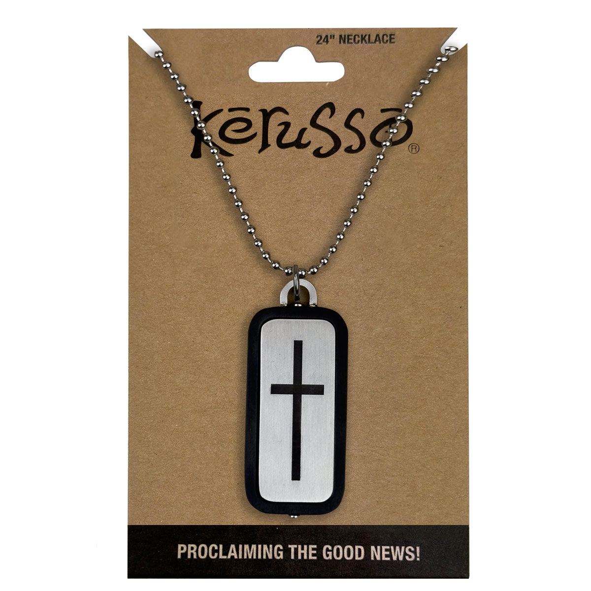 Kerusso Mens Necklace John 3:16 Cross
