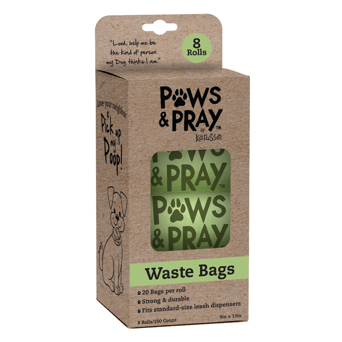 Paws & Pray Pet Waste Bag 8 Pack Refill