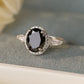 Agate 925 Sterling Silver Halo Ring